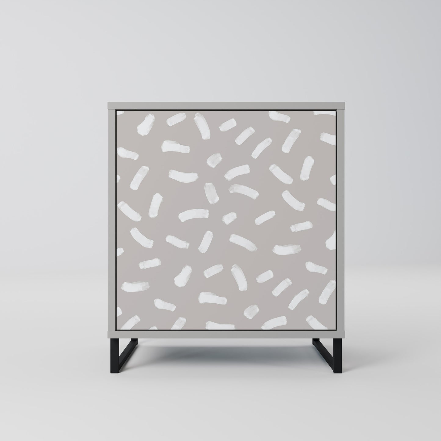 Credenza PASSING SECONDS a 1 anta con finitura grigia