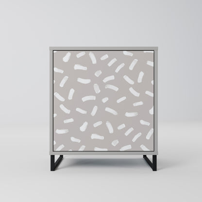 Credenza PASSING SECONDS a 1 anta con finitura grigia