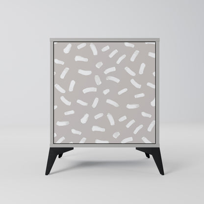 Credenza PASSING SECONDS a 1 anta con finitura grigia