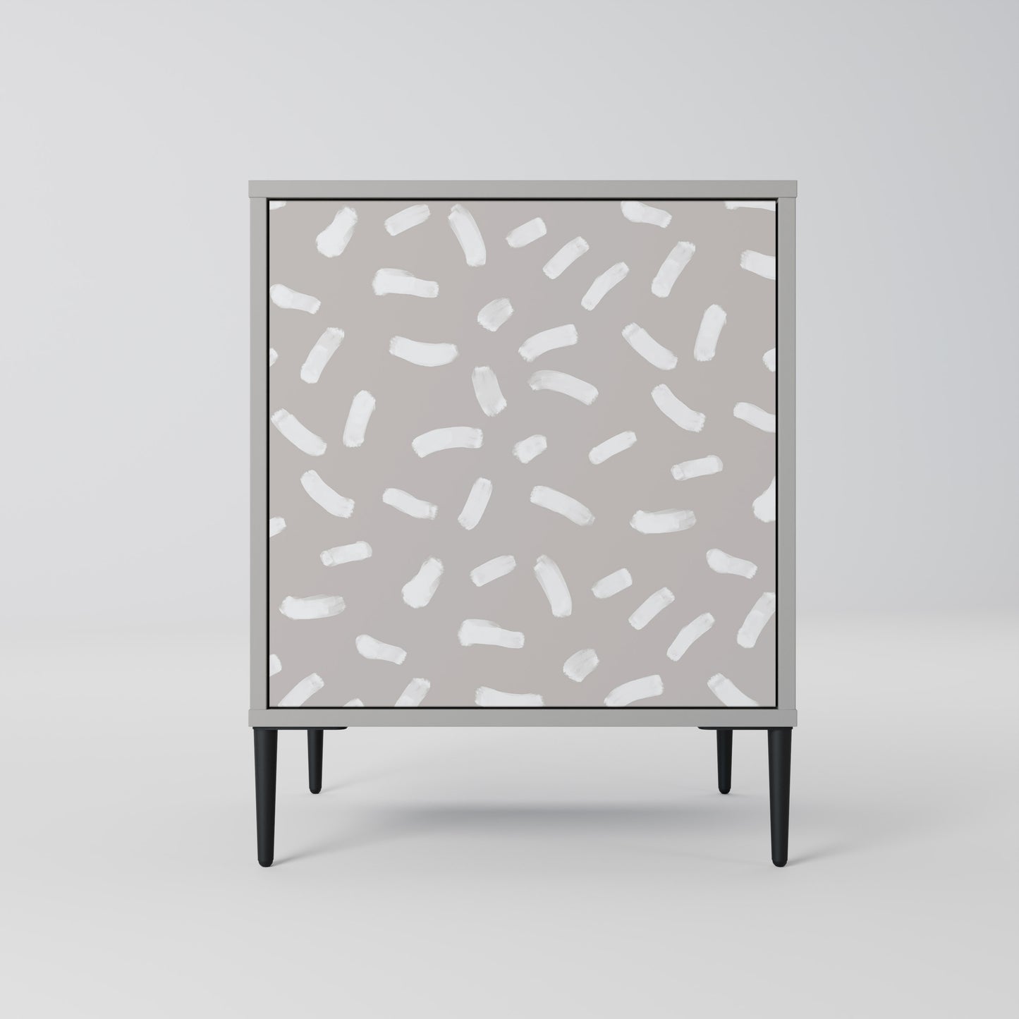 Credenza PASSING SECONDS a 1 anta con finitura grigia