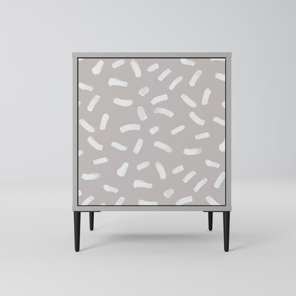 Credenza PASSING SECONDS a 1 anta con finitura grigia