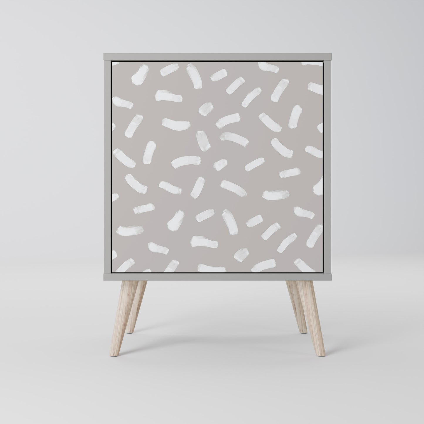 Credenza PASSING SECONDS a 1 anta con finitura grigia