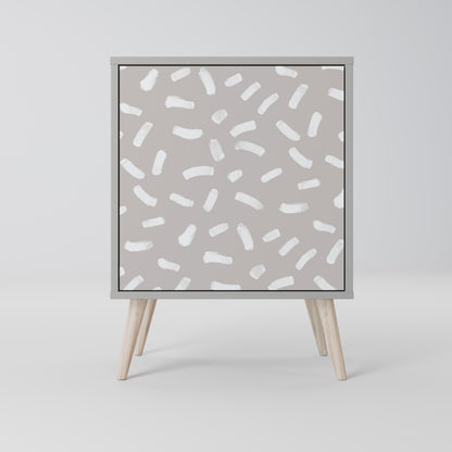 Credenza PASSING SECONDS a 1 anta con finitura grigia