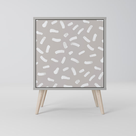 Credenza PASSING SECONDS a 1 anta con finitura grigia