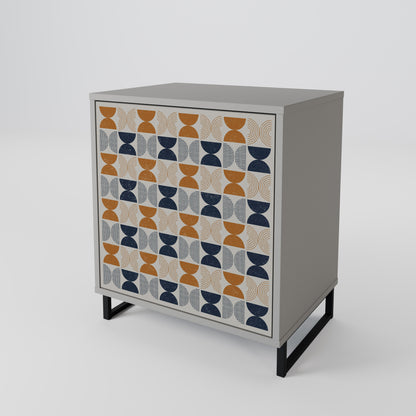 Credenza a 1 anta REFLECTION RANGE in finitura grigia