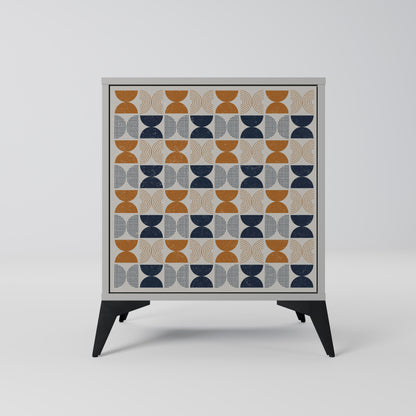 Credenza a 1 anta REFLECTION RANGE in finitura grigia