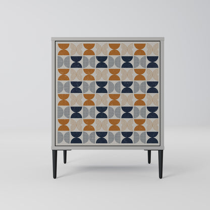 Credenza a 1 anta REFLECTION RANGE in finitura grigia