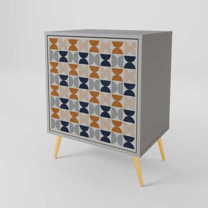 REFLECTION RANGE 1-Door Sideboard in Grey Finish