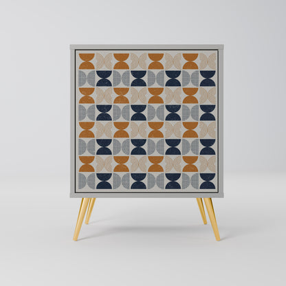 Credenza a 1 anta REFLECTION RANGE in finitura grigia