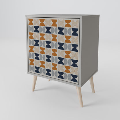 Credenza a 1 anta REFLECTION RANGE in finitura grigia