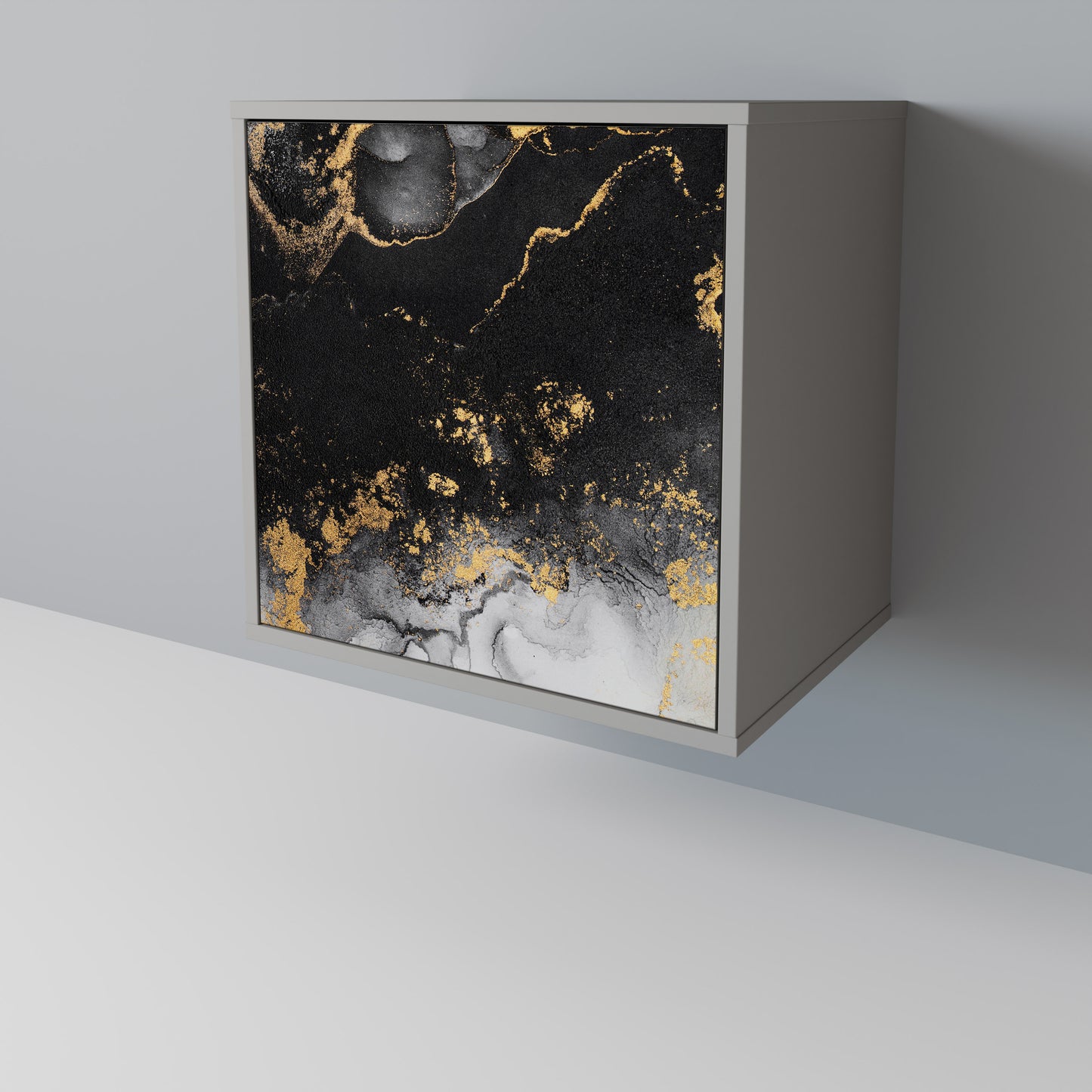 Credenza a 1 anta MARBLE OF TOMMORROW in finitura grigia