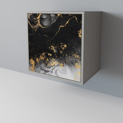 Credenza a 1 anta MARBLE OF TOMMORROW in finitura grigia