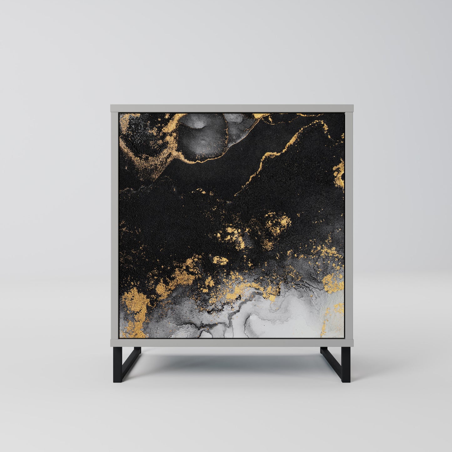 Credenza a 1 anta MARBLE OF TOMMORROW in finitura grigia