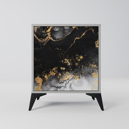 Credenza a 1 anta MARBLE OF TOMMORROW in finitura grigia