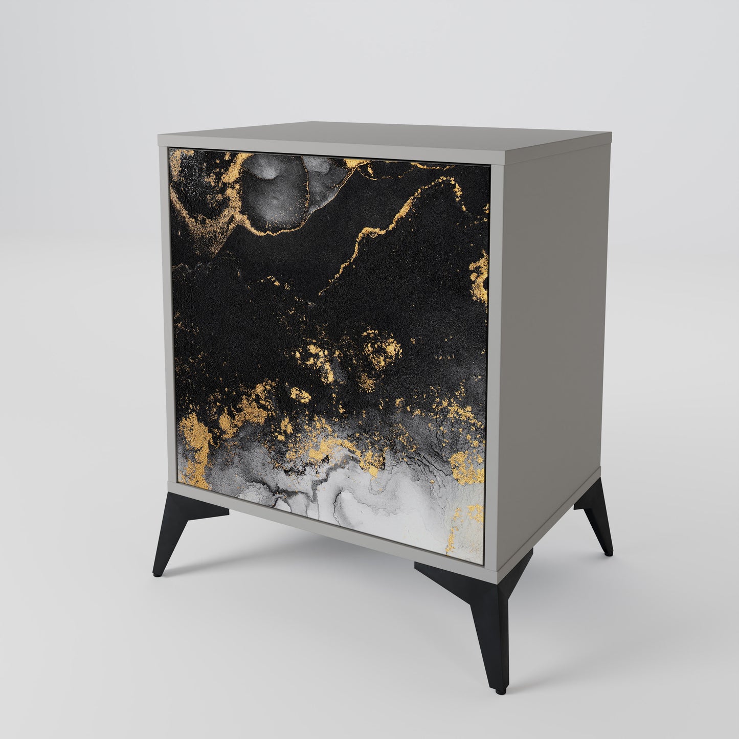 Credenza a 1 anta MARBLE OF TOMMORROW in finitura grigia