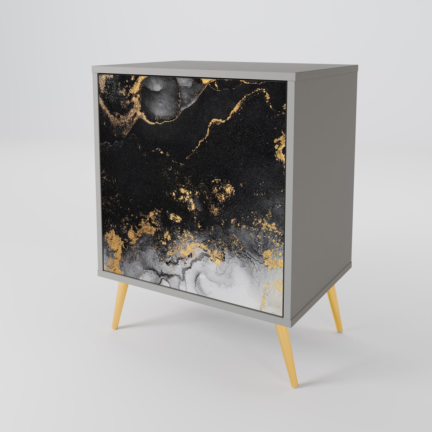 Credenza a 1 anta MARBLE OF TOMMORROW in finitura grigia