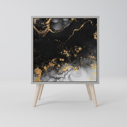 Credenza a 1 anta MARBLE OF TOMMORROW in finitura grigia