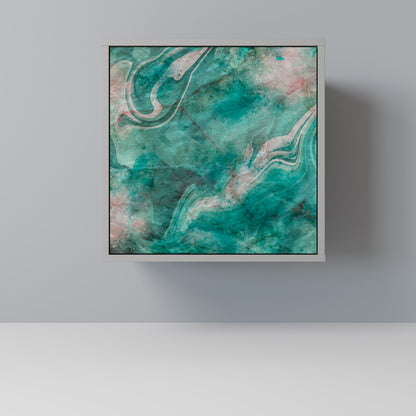 Credenza ABSTRACT ALCHEMY a 1 anta con finitura grigia