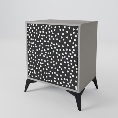 BLINDING LIGHTS 1-Door Sideboard in Grey Finish