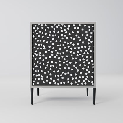 BLINDING LIGHTS 1-Door Sideboard in Grey Finish