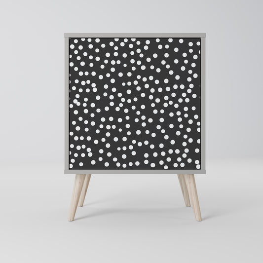 BLINDING LIGHTS 1-Door Sideboard in Grey Finish