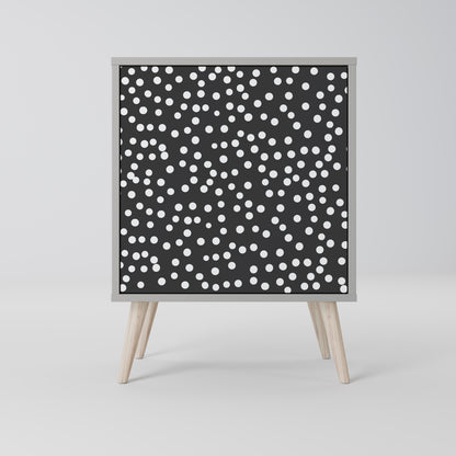 BLINDING LIGHTS 1-Door Sideboard in Grey Finish