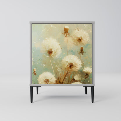 DREAMY MEADOW 1-Door Sideboard in Grey Finish