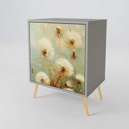 DREAMY MEADOW 1-Door Sideboard in Grey Finish