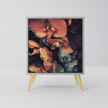 Credenza NEVERENDING BLOOM a 1 anta con finitura grigia