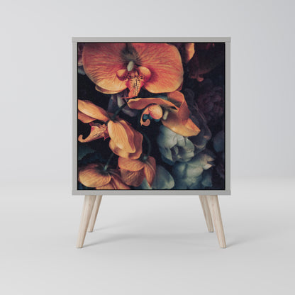 Credenza NEVERENDING BLOOM a 1 anta con finitura grigia