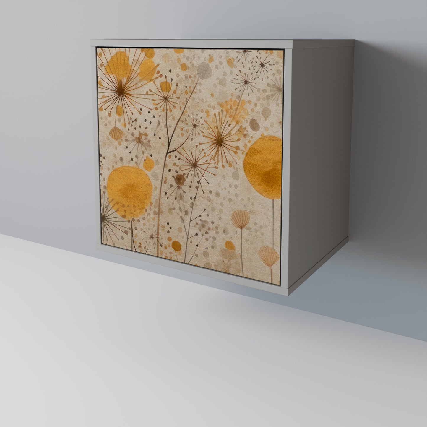 MORNING GLADE 1-Door Sideboard in Grey Finish