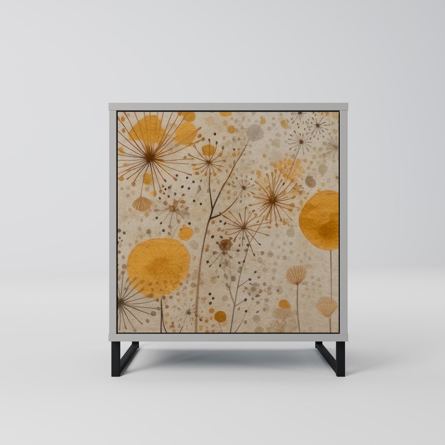 MORNING GLADE 1-Door Sideboard in Grey Finish