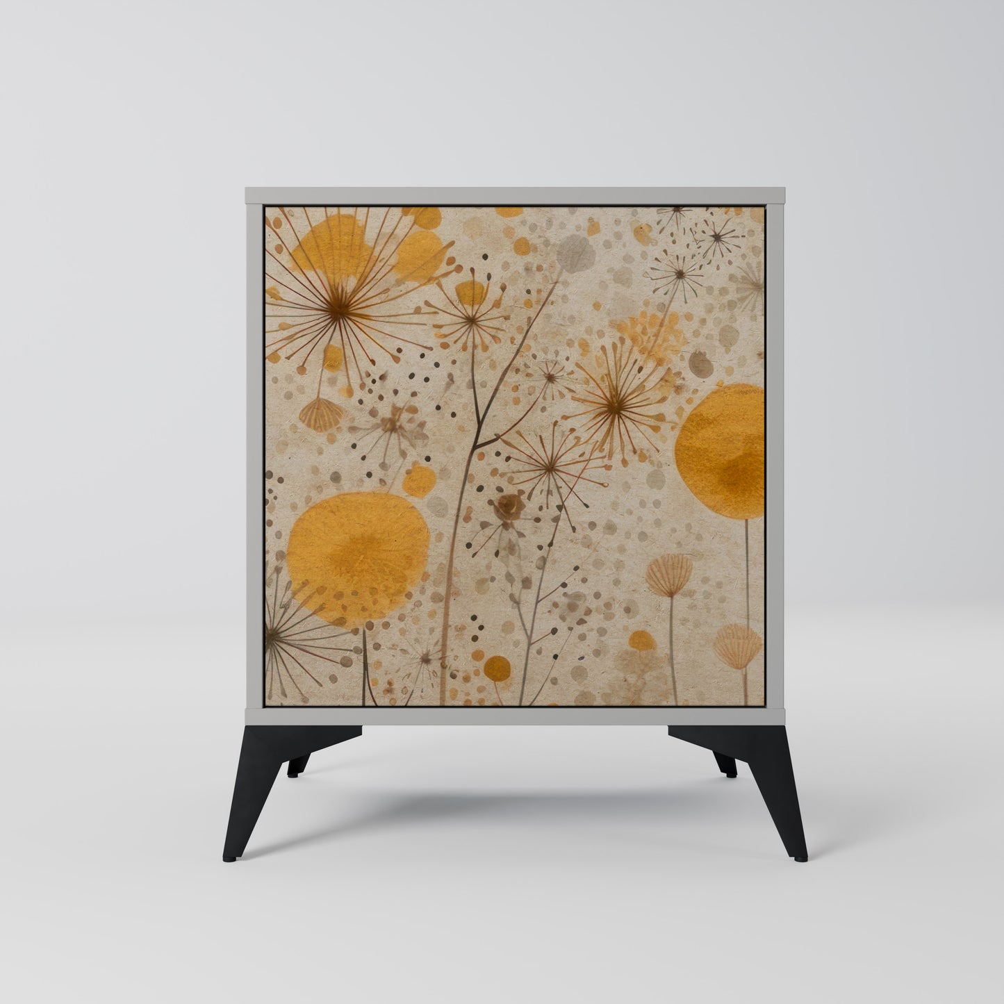 MORNING GLADE 1-Door Sideboard in Grey Finish