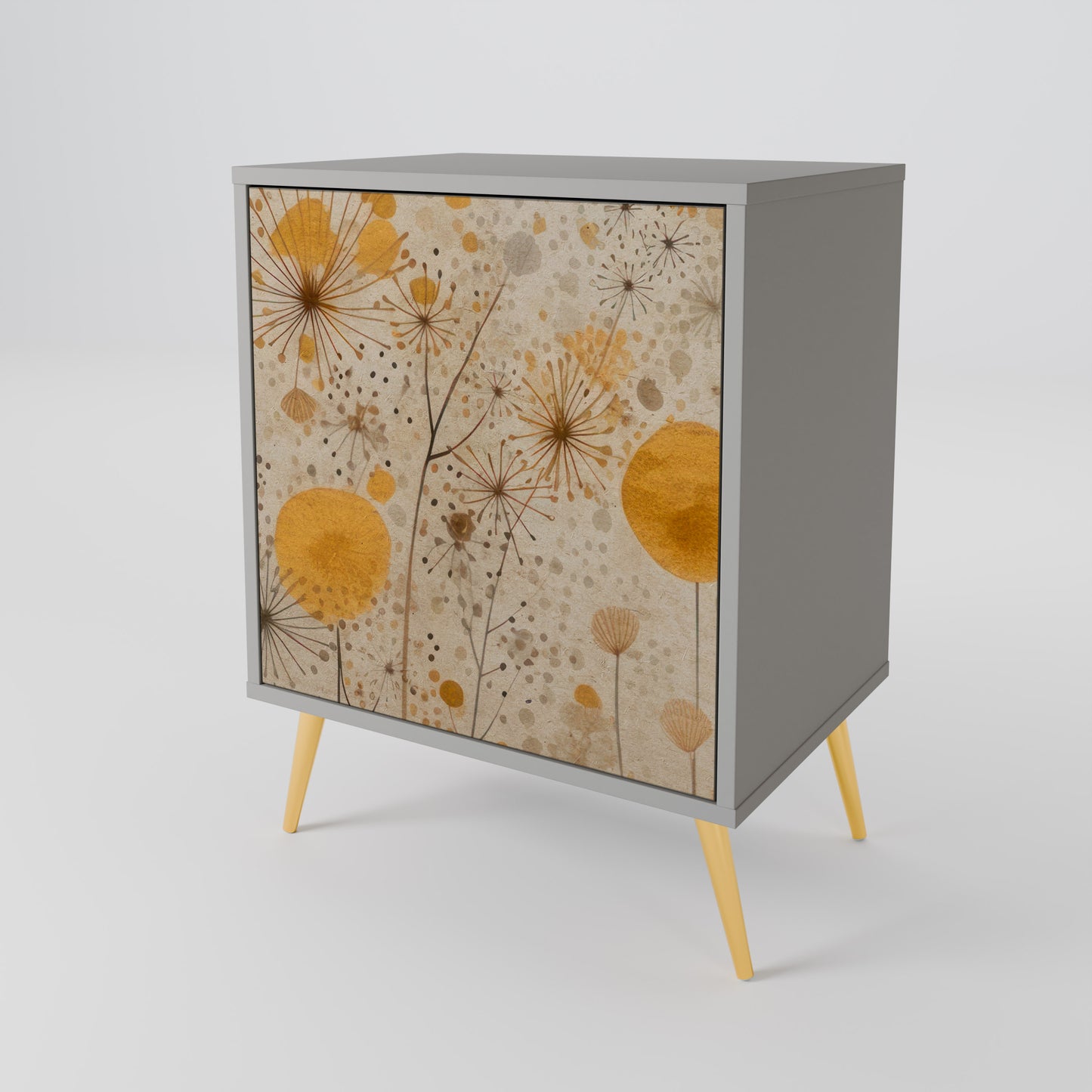 MORNING GLADE 1-Door Sideboard in Grey Finish