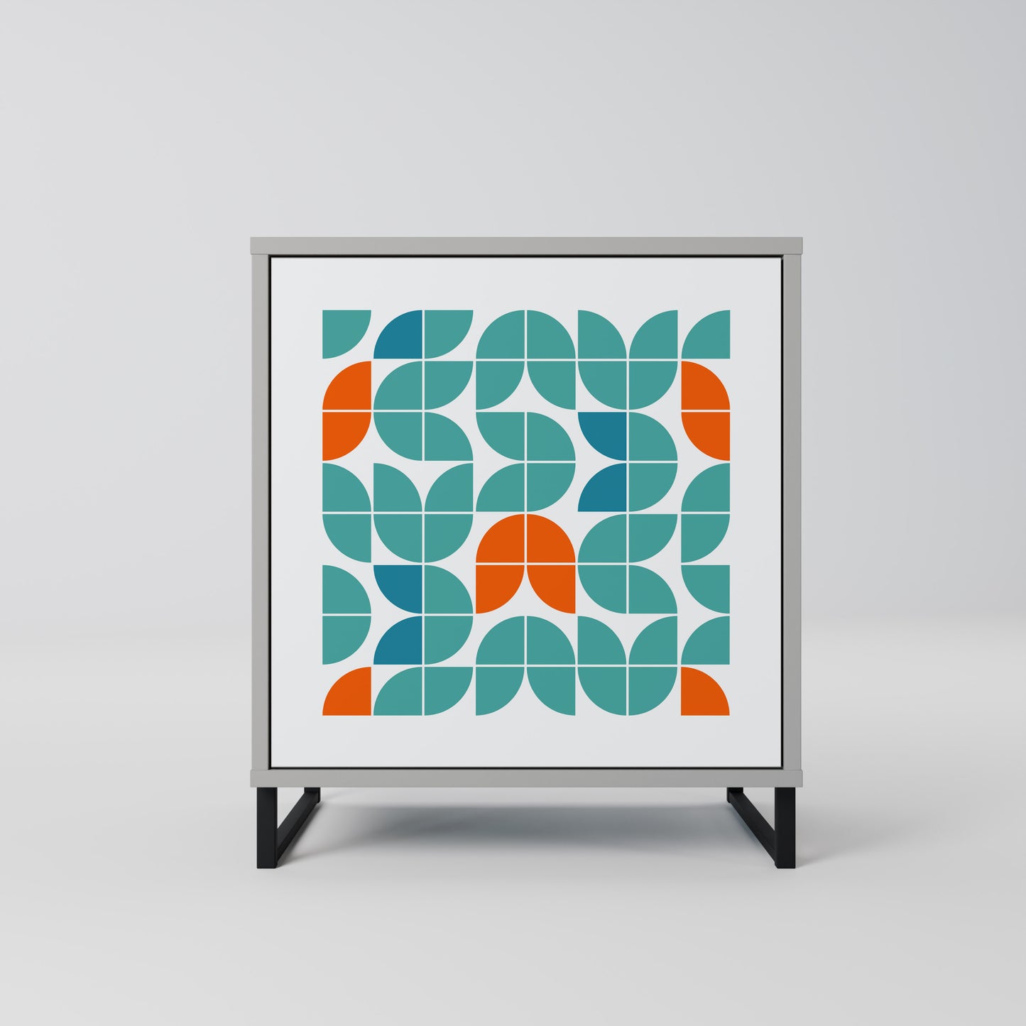 Credenza BE THE CHANGE a 1 anta con finitura grigia