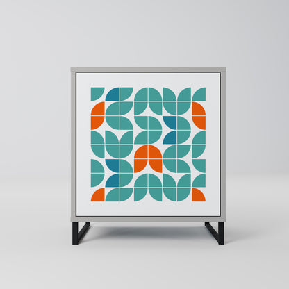 Credenza BE THE CHANGE a 1 anta con finitura grigia