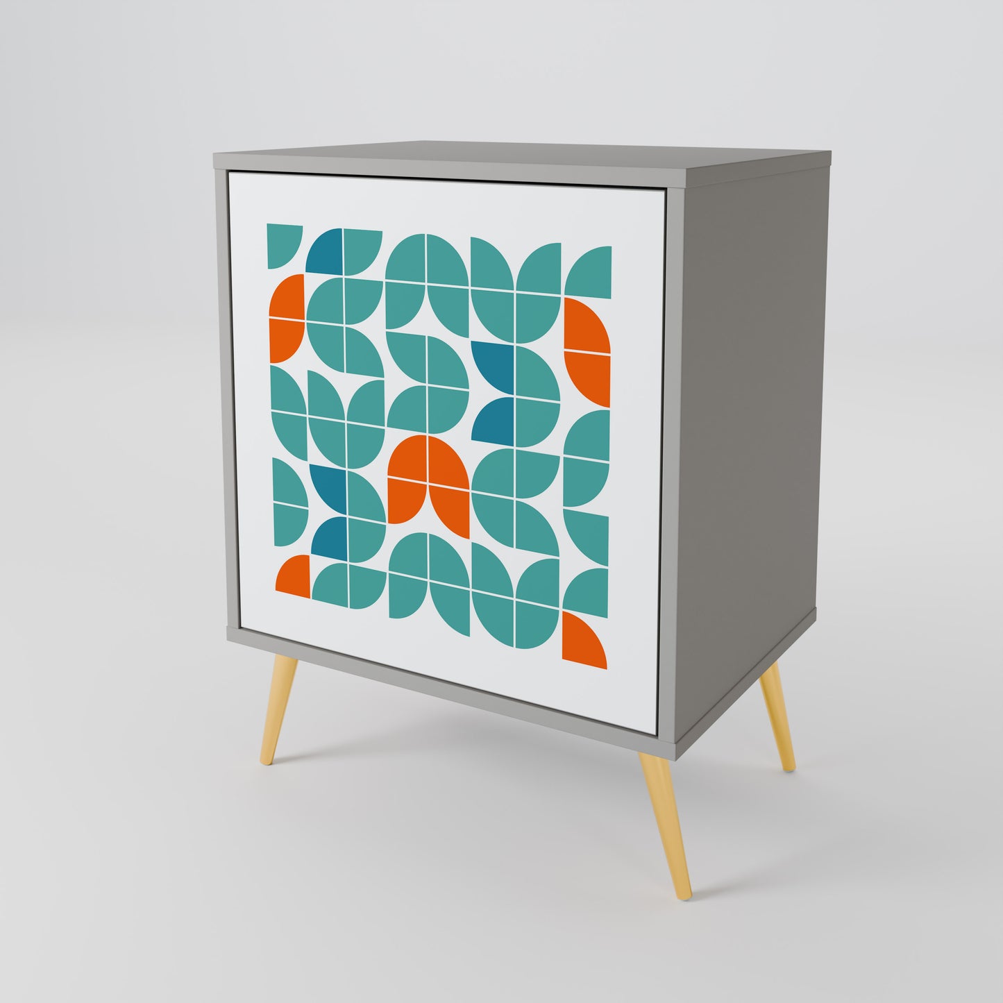 Credenza BE THE CHANGE a 1 anta con finitura grigia