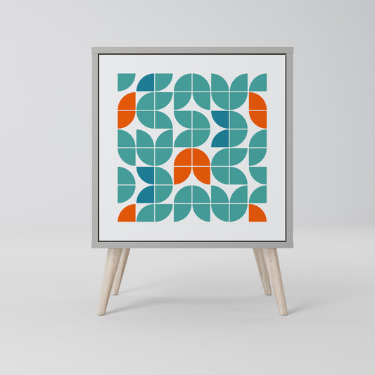 Credenza BE THE CHANGE a 1 anta con finitura grigia