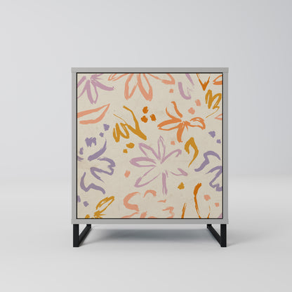 SPRING WHIMSY 1-Door Sideboard in Grey Finish