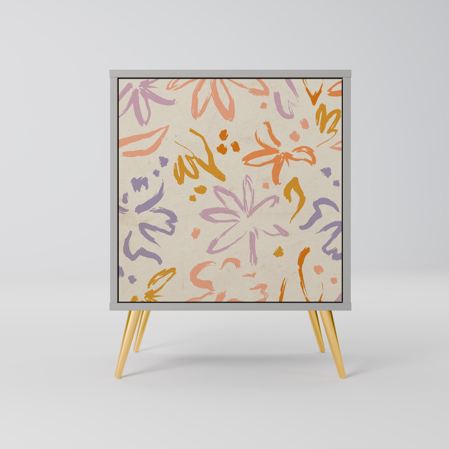 SPRING WHIMSY 1-Door Sideboard in Grey Finish