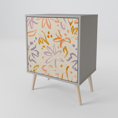SPRING WHIMSY 1-Door Sideboard in Grey Finish
