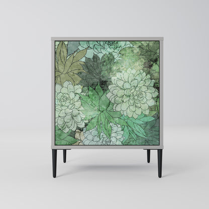 SUCCULENT CLUSTER 1-Door Sideboard in Grey Finish
