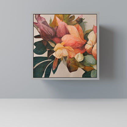 Credenza STYLISH BEAUTY a 1 anta con finitura grigia