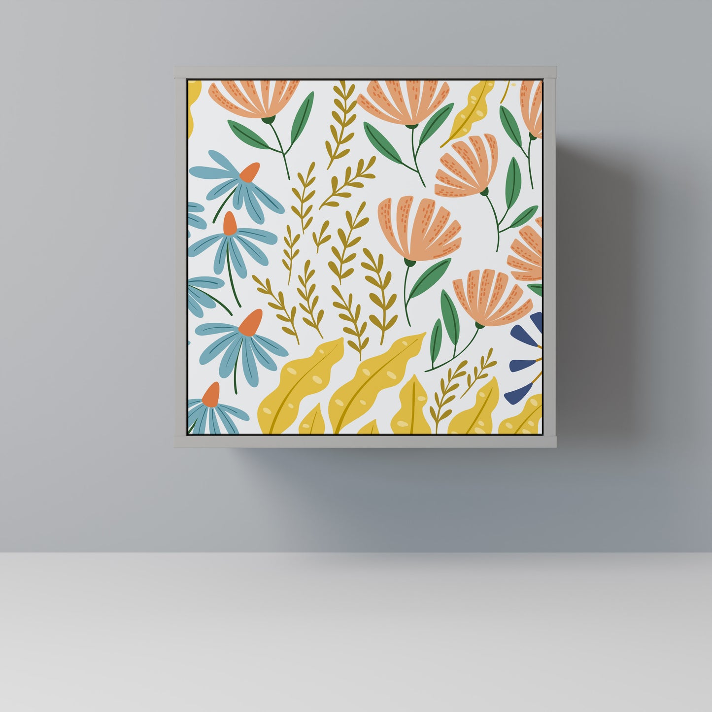 HELLO SPRING 1-Door Sideboard in Grey Finish