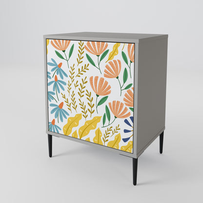 HELLO SPRING 1-Door Sideboard in Grey Finish