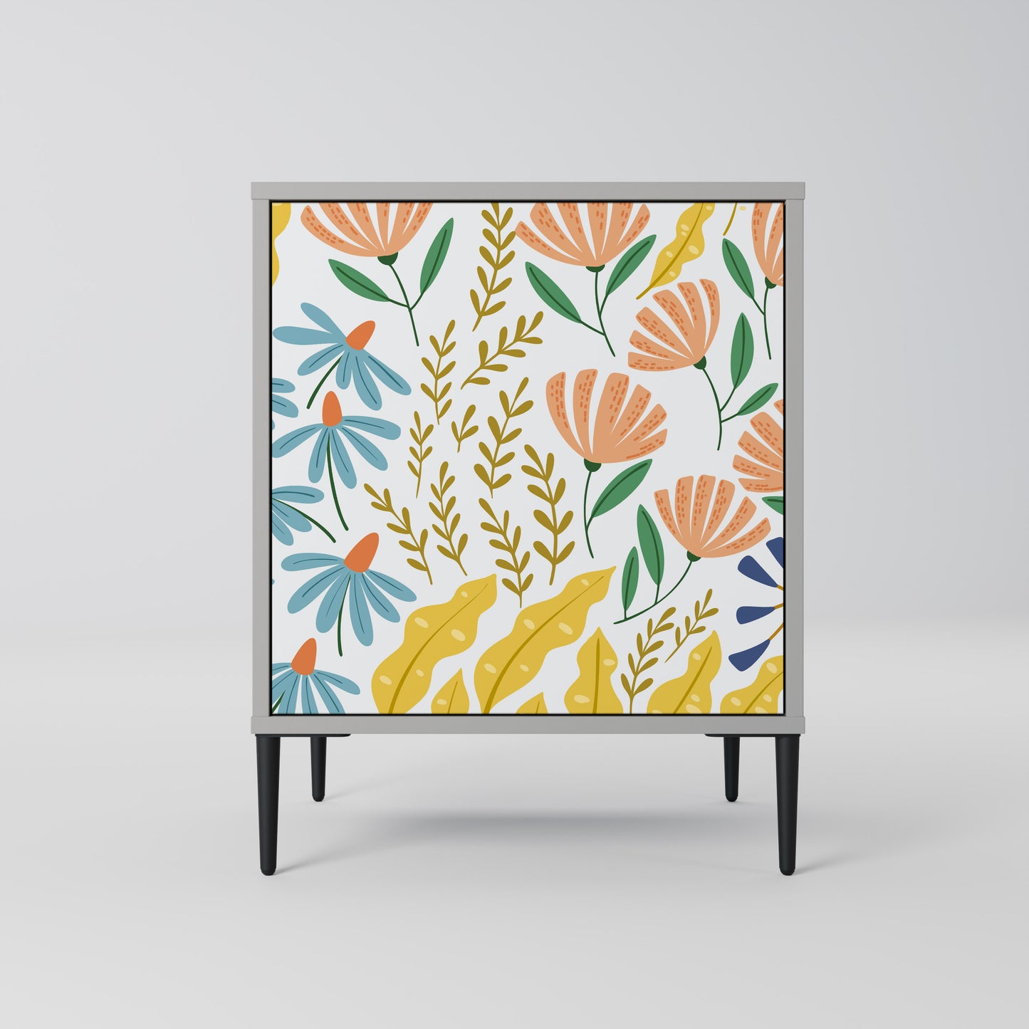 HELLO SPRING 1-Door Sideboard in Grey Finish