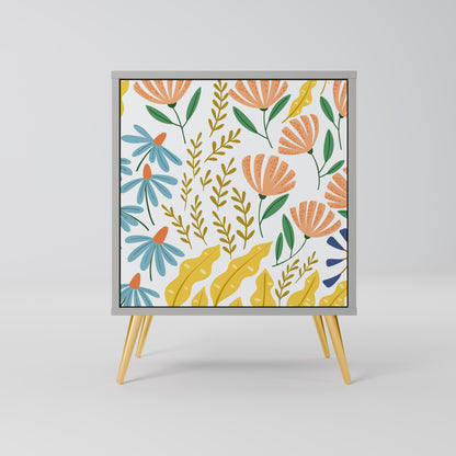 HELLO SPRING 1-Door Sideboard in Grey Finish