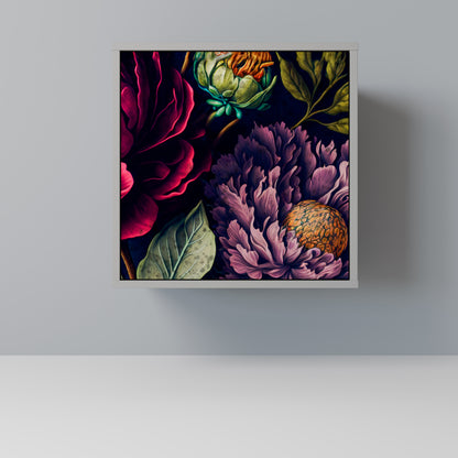 Credenza BLOOMING ELEGANCE a 1 anta con finitura grigia