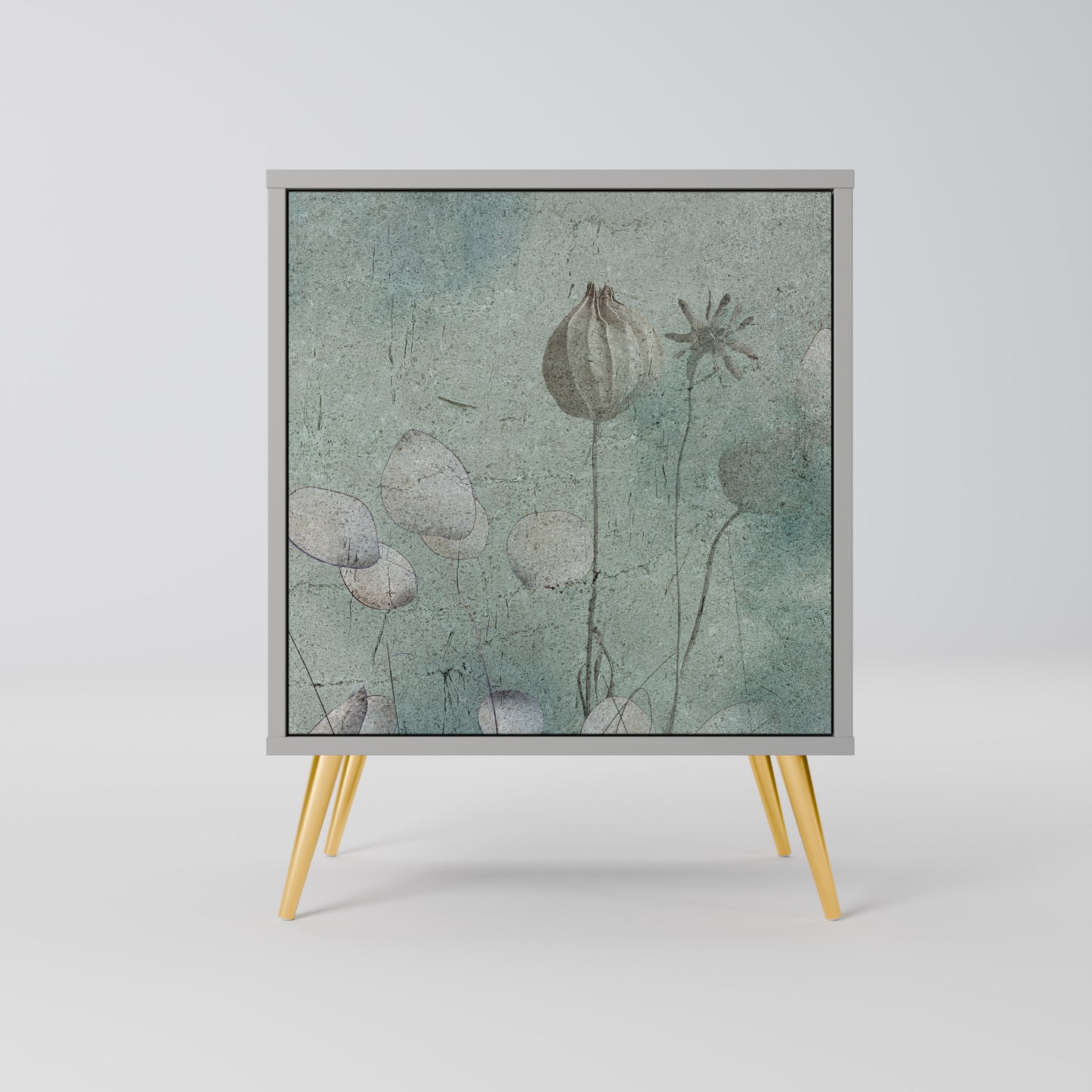 Credenza NIGHT LADY a 1 anta con finitura grigia