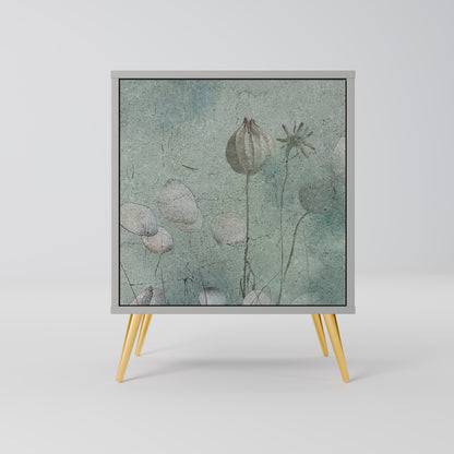 Credenza NIGHT LADY a 1 anta con finitura grigia